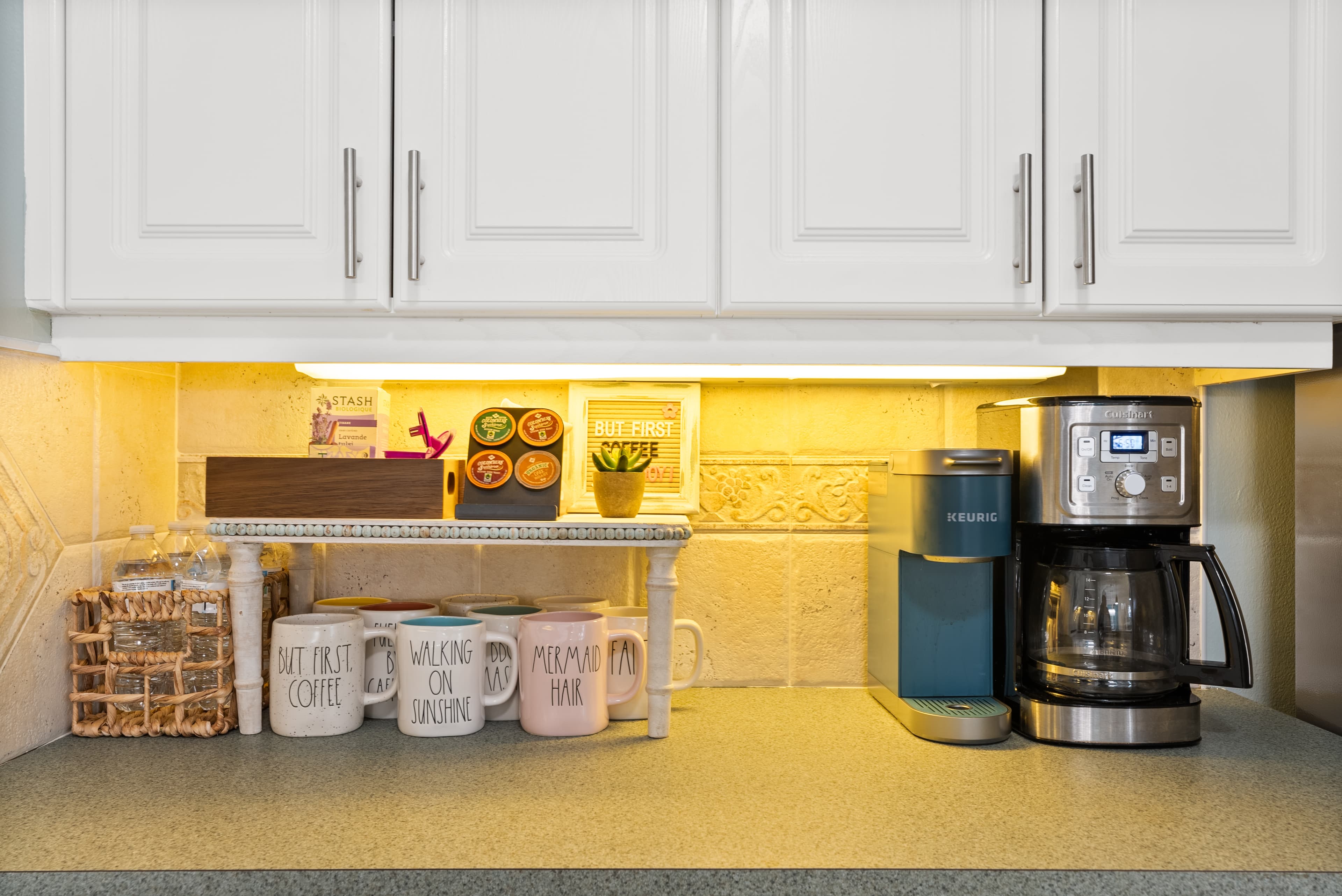 Coffee station with premium appliances