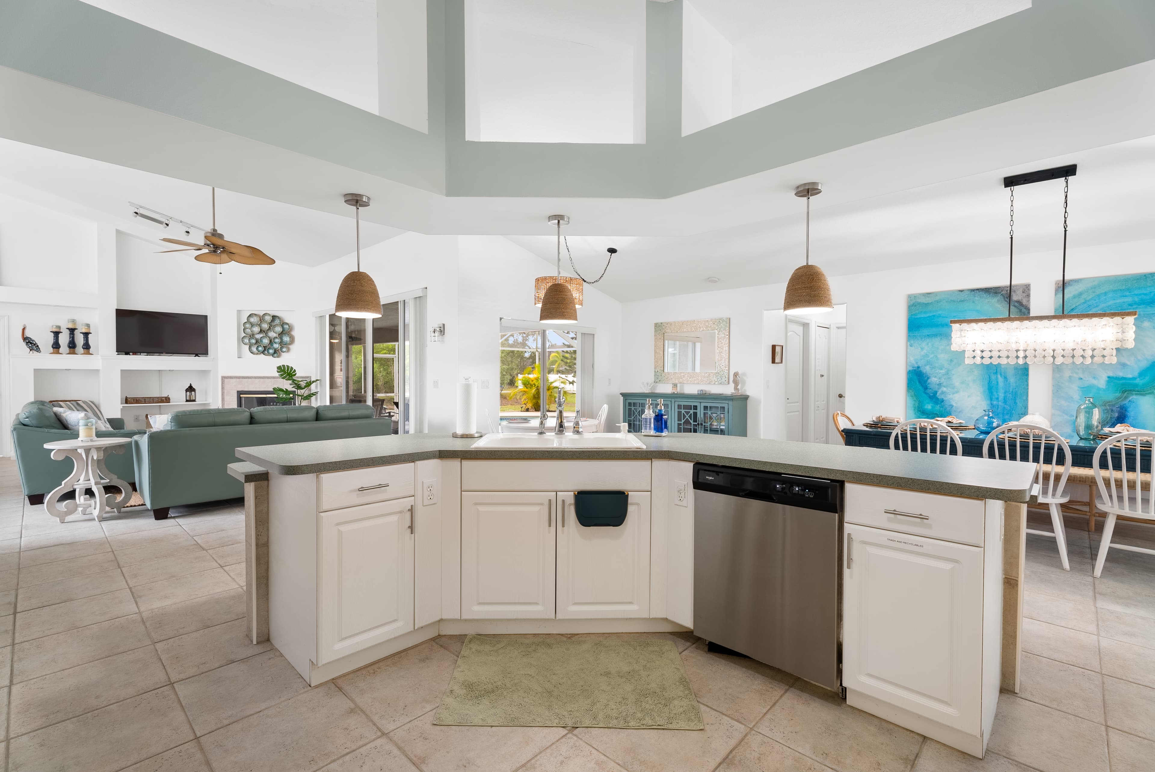 Complete kitchen overview with all amenities